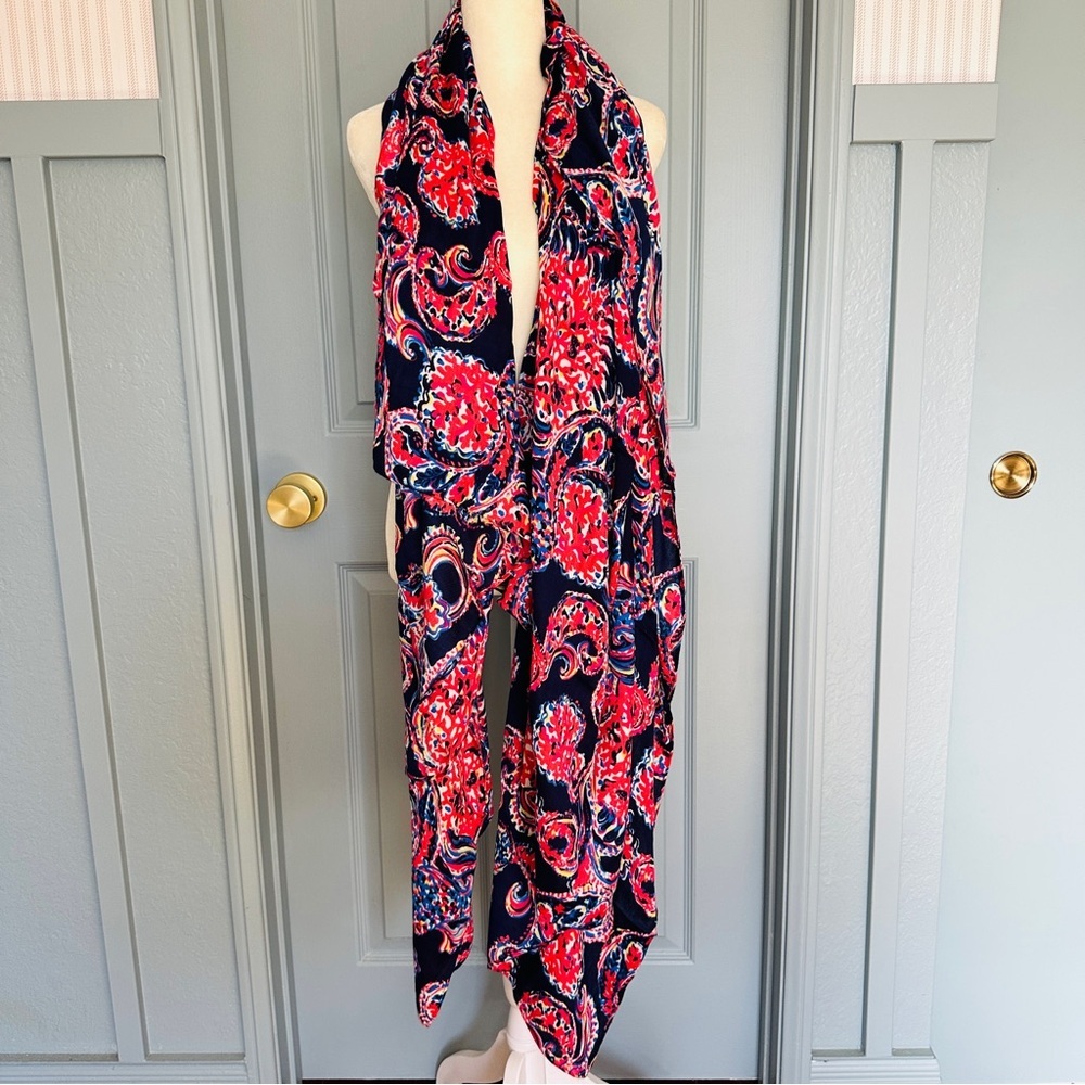 NWOT Lily Pulitzer For the Halibut Oversized Women's Paisley Blanket Scarf